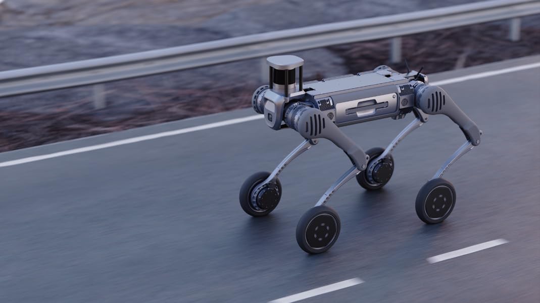 ITEM YMS Robot Dog, Quadruped Robotics for Adults, Embodied AI Advanced Kit, Highly Dynamic Motion, 32-Wire Automotive-Grade LiDAR, Depth Camera, High Resolution Optical Camera, High Power Wheel Motor