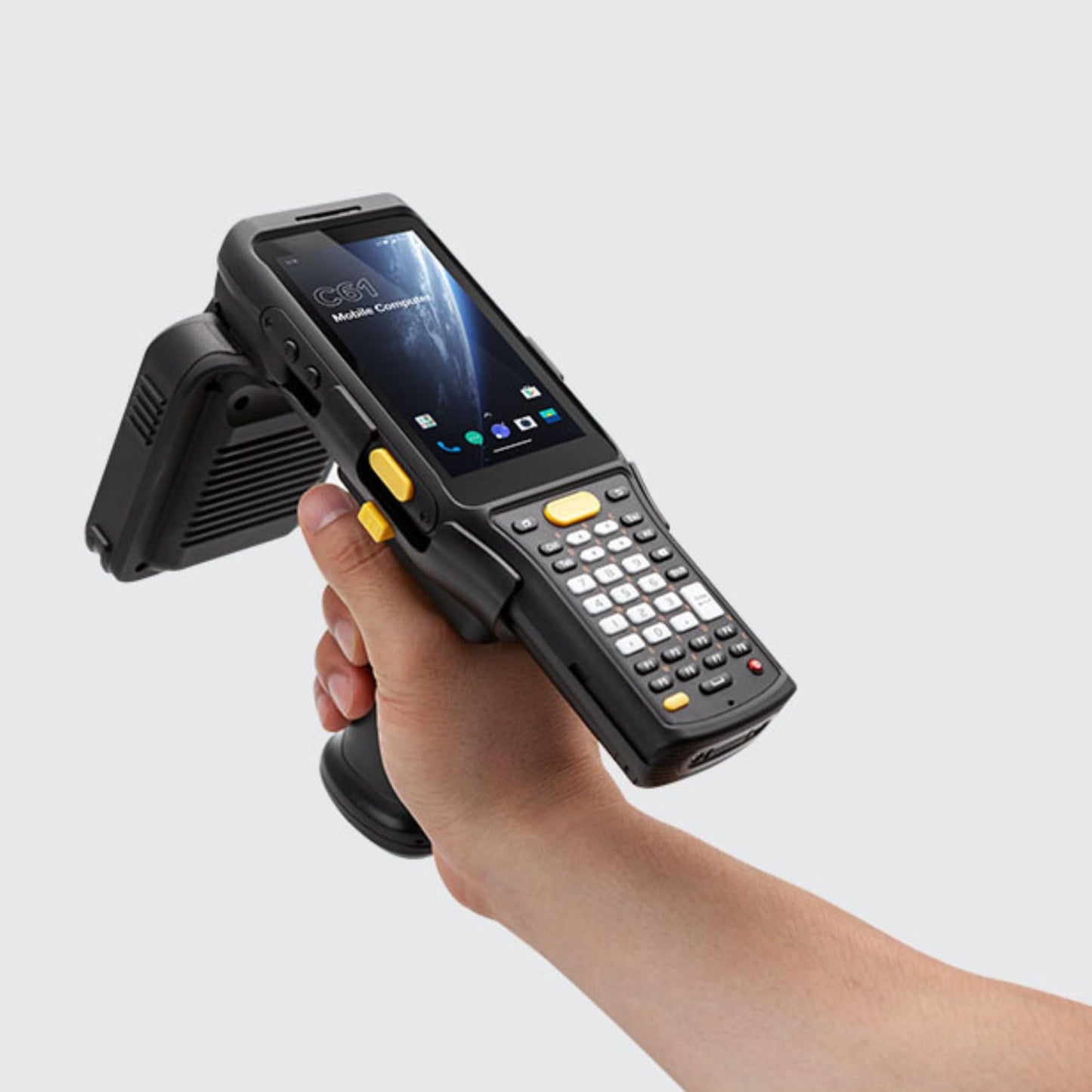 Gearonic 10M-Far-Range RFID Barcode Scanner, Enterprise-Grade Android 11 Handheld Scanner, 1D/2D/QR Zebra 4850 Scanner, 4G Wi-Fi GPS Data, Standby Up to 680 Hours, Mobile Computer PDA for WMS