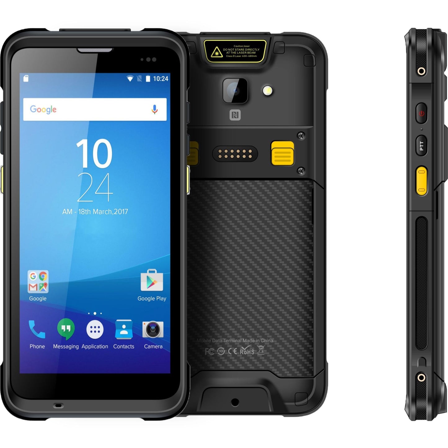 Gearonic Android Full Screen Barcode Scanner, Equipped with 1D/2D/QR SE4710 Zebra Scanner, Android 11 Mobile Computer PDA with Pistol Grip, 5.5" Full Screen, 4G WiFi GPS Data Scanner for WMS (C66)