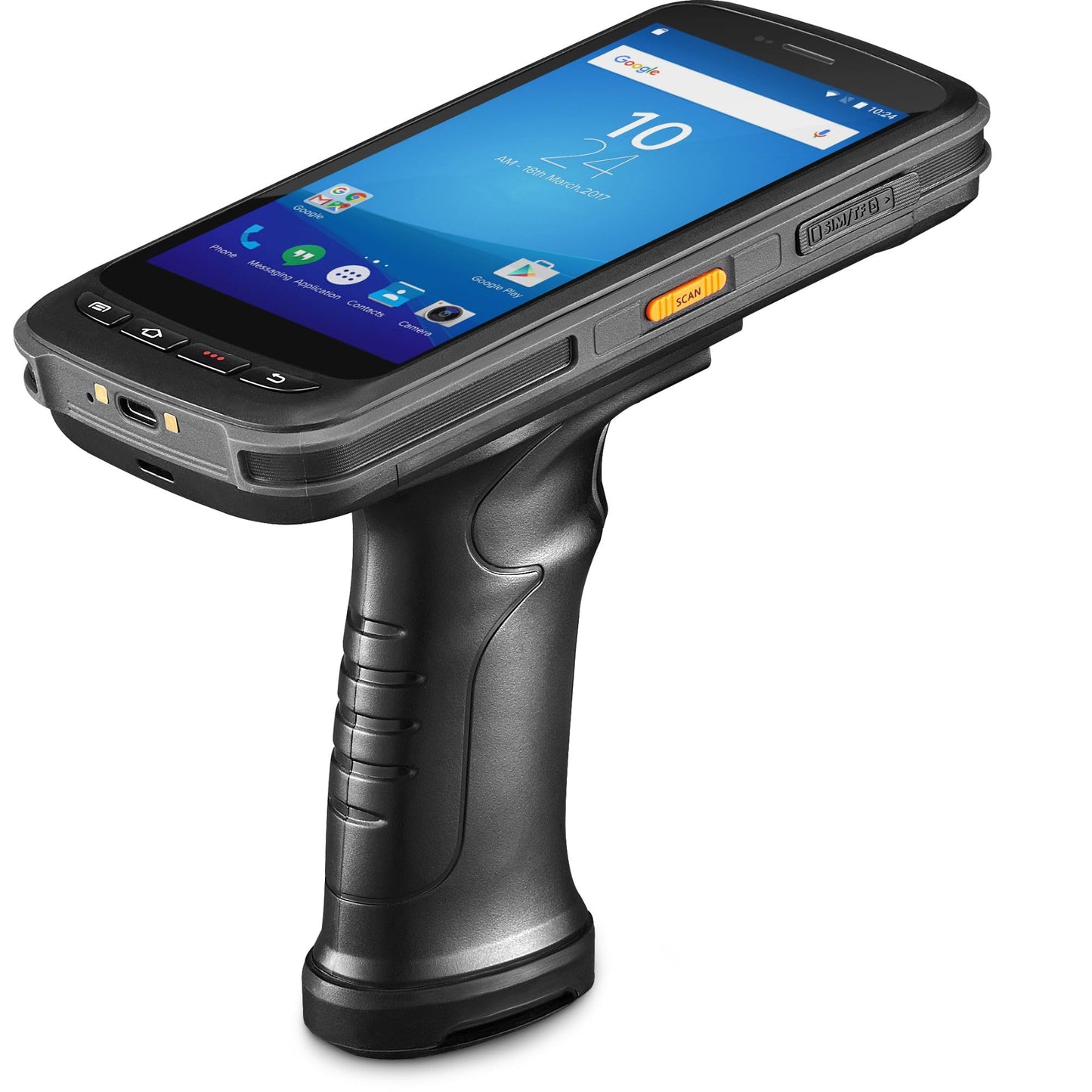 Gearonic Android Full Screen Barcode Scanner, Equipped with 1D/2D/QR SE4710 Zebra Scanner, Android 11 Mobile Computer PDA with Pistol Grip, 5.2" Full Screen, 4G Wi-Fi GPS Data Scanner for WMS (C72)