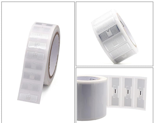 ITEM YMS RFID Wet Label, UHF 9151 MHz, Long-Range Read 600cm, Anti-Counterfeit, Data Management, PET & Aluminum Etched(100 Pieces)