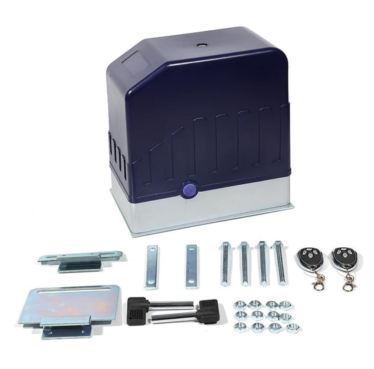 ITEM YMS 1800 lb Automatic Sliding Gate Opener with 2 Remote Controls, Gear Driven Powerful AC 250W Complete Gate Operator Hardware Security System Kit for Sliding Gate Up to 40 Feet