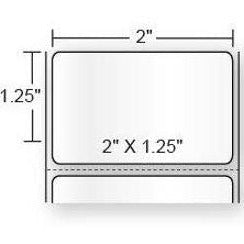 2" x 1.25" Premium Direct Thermal (Top-Coated) Paper Mobile/Desktop Printer Roll Labels | 250 rolls/CT